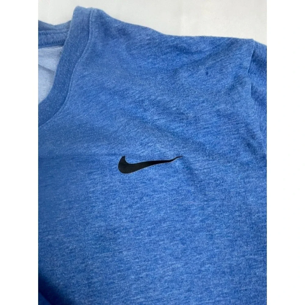 NIKE DRI-FIT T-SHIRT MENS 2XL‎ BLUE ATHLETIC SHORT SLEEVE SWOOSH TEE